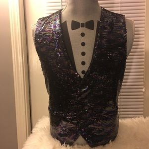 Coofandy sequins vest
